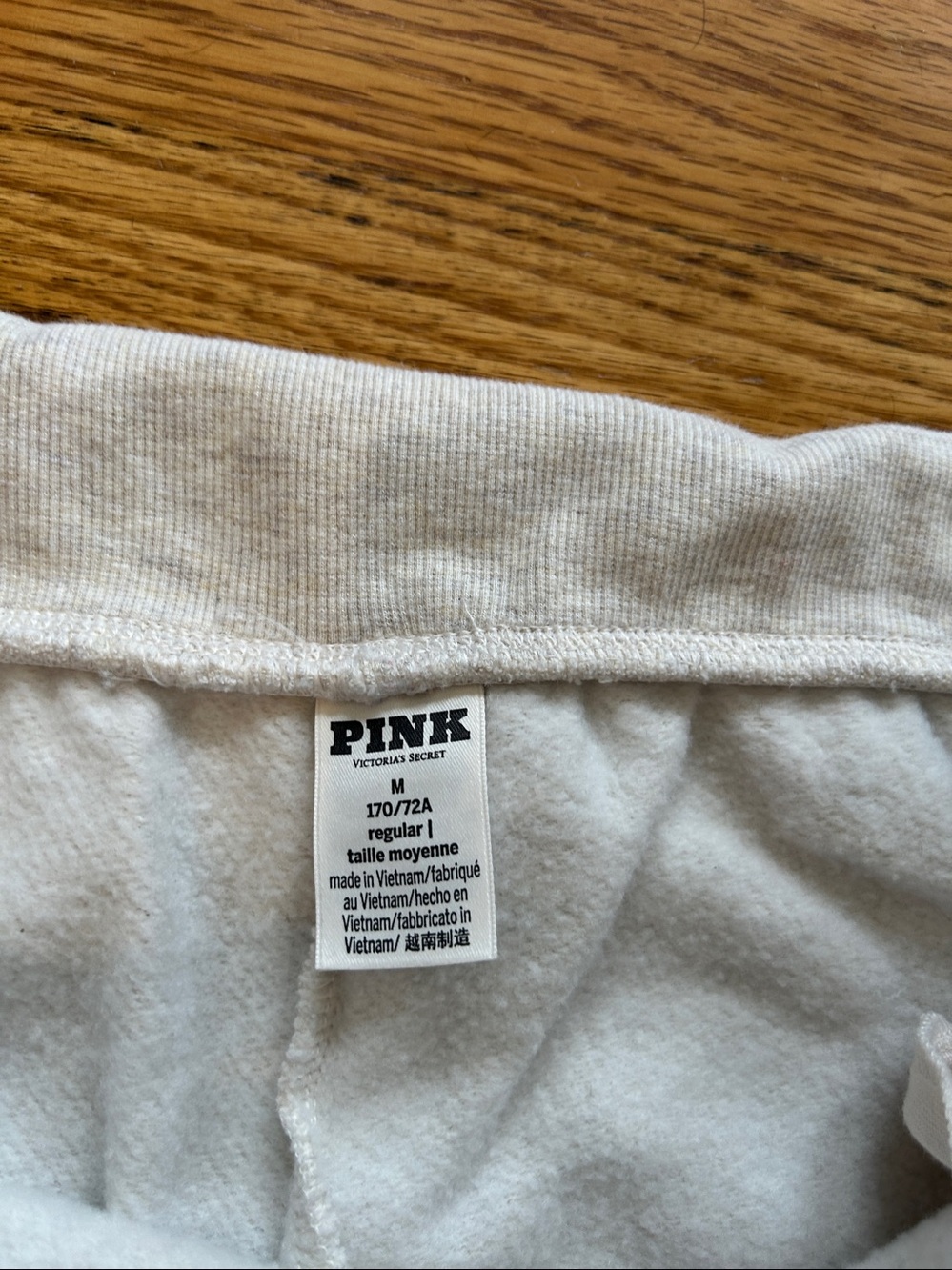 Pink Victoria Secret Campus Fleece Foldover Flare Sweatpants size medium - Picture 3 of 4